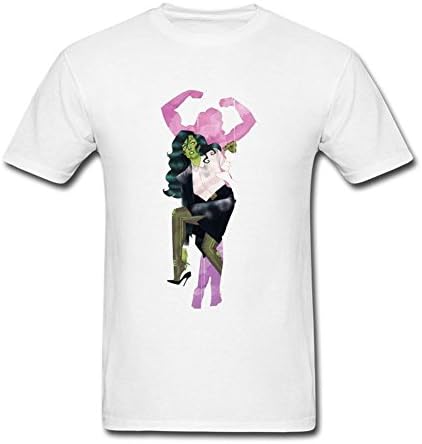 FUSHUO Men's She-Hulk T-shirt Size XXXL White