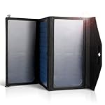 Solar Power Bank X-DNENG Solar Panels 20W Dual USB Solar Powered Charger Foldable Outdoor Solar Charger with Sunpower Panel for iPhone 7/6s/Plus,iPad Pro/Air 2/Mini,Samsung Galaxy Note LG,HTC and More