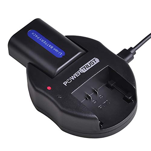 PowerTrust 2-Pack NP-FH50 Battery + USB Dual Charger for Sony NP-FH40 NP-FH30 NP-FP50 NP-FP51 H Series Batteries and DSC-HX1 HX100 HX100V HX200 HX200V HDR-TG1E TG3 TG5 TG7 A230 A290 A330 A390 - Thumbnail 2