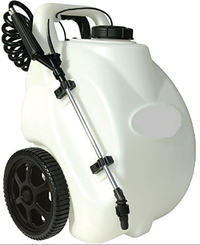 Garden Sprayer On Wheels Battery Operated Pump Home Lawn Fertilizer Weed Killer Pesticide Dolly Cart Pressure Spot Sprayer 12 Volt Rechargeable Battery
