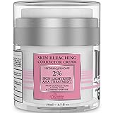 Divine Derriere Skin Lightening 2% Hydroquinone Bleaching Cream with 6% AHA Glycolic Acid and Lactic Acid - Fade Dark Spots, Freckles, Hyperpigmentation, Melasma and Discolorations. 1.7 Ounce