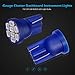 Partsam 194 168 LED Bulb Blue, T10 Instrument Gauge Cluster LED Bulb, Blue Dash Dashboard Light for Car Interior Dome Map Door Courtesy Light, 8-3020-SMD, 6Pcs