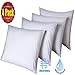 Niagara 4 Pack Waterproof Pillow Protectors Queen 20x30 Inches Smooth Zipper Premium Encasement Covers Quiet Cases Set White