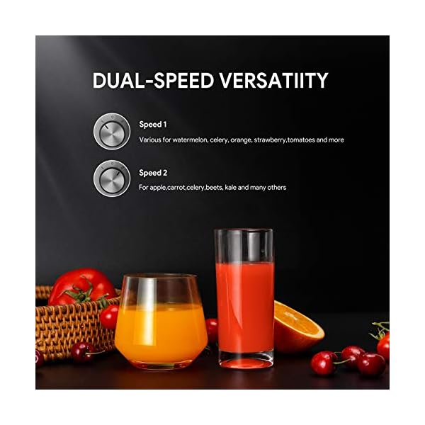 Juicer-Bagotte-Upgraded-800W-23500Rmin-MAX-Speed-Large-Juicer-Machine-85mm-Wide-Mouth-for-Whole-Fruit-and-Vegetable-Dual-Speed-Setting-Easy-to-Clean Juicer, Bagotte Upgraded 800W 23500R/min MAX Speed Large Juicer Machine, 85mm Wide Mouth for Whole Fruit and Vegetable, Dual Speed Setting, Easy to Clean
