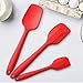Silicone Spatula 3-piece Set, Ergonomic Handle High Heat-Resistant Spatulas, Non-stick Rubber Spatulas with Stainless Steel Core, Red