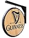 Guinness Sign - Classic 15 inch Dia, Double-Sided Pub Sign - Includes Wood Hanging Bracket