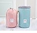 Drawstring Makeup Bags Travel Cosmetics Bag Brush Organizer Toiletry Kit Storage Pouch (Pink).