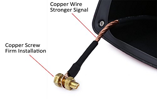 AUTOLOVER Universal Antenna Car with Blank Radio Shark Fin Antenna Shark Fin Shaped Radio Signal Decorative(Black)