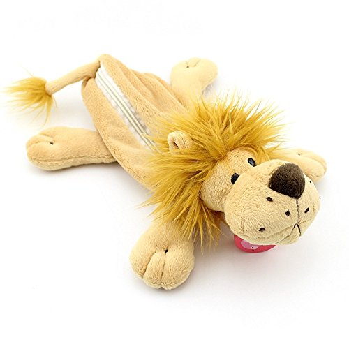 Kangkang @ Cute Cartoon Animal Design Soft Plush Pencil Box Case Pig,9.8   Cartoon Pen Bag Stuffed Animal Dolls Cute Doll Make-up Bag (Lion)