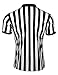 FitsT4 Men's Official Black & White Stripe Referee Shirt/Zipper Umpire Jerseys/Pro Ref Uniform for Soccer, Basketball & Football