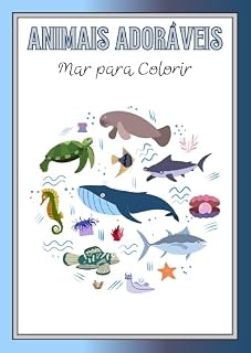 Livro Animais Adoráveis - Mar para Colorir