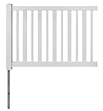 WamBam No-Dig BL19103 Sturbridge Vinyl Fence, 4' Tall by 6' Wide, White