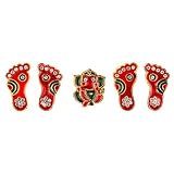 Diwali Decoration Charan Paduka Feet Pagla stickers sticker Decor decorative for door wall floor house office (Length :- 2 " each) Gift gifts return / Good Luck,
