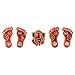 Diwali Decoration Charan Paduka Feet Pagla stickers sticker Decor decorative for door wall floor house office (Length :- 2 " each) Gift gifts return / Good Luck,
