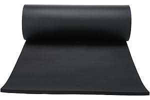 Potlimepan EPDM Non-Adhesive Sponge Foam Roll, Perfect Cosplay Padding, DIY Project Sheet, Multi-Function Soundproof Foam Sheet, Easy to Cut (1/2" T x 17" W x 80" L, 1)