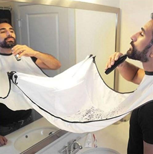 Lihin Gorgeous Luxurious Bathroom Supplies Shave Apron Trim,Waterproof Beard Apron Beard Shaving Bib Hair Clippings Catche Adult Barber Cloak Shaving Cloth