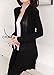 Shawhuaa Womens Knitted Slim Fit Open Front Cardigan Sweater Shawl Black