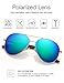 LUENX Aviator Sunglasses Men Women Mirror Polarized UV400 Metal Frame 60MM (Silver -5, 60)