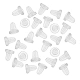Flyshop 500 PCS Bullet Clutch Style Rubber Earring Wire Stopper Earring Safety Backs