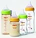 Pigeon Breast Milk Feel the Heat Baby Bottles Glass 160ml Light Green