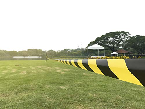 Caution Barricade Tape 3in X 300ft â€¢ Caution Tape Bright Yellow with a bold Black Print for High Visibility â€¢ 3 in. wide for Maximum Readability â€¢ Tear Resistant Design (Barricade Tape Black & Yellow)
