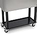 BELLEZE 80-Quart Portable Rolling Ice Chest Cooler Cart Patio Party Drink Ice, Stainless Steel