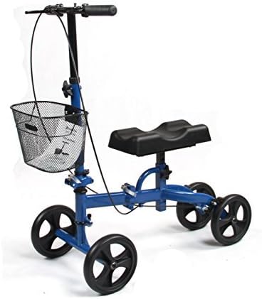 Healthport Knee Walker | Steerable Knees Scooter for Foot Injuries | Folding, Dual Breaks, Parking Mechanism | Increased Turning Radius for Indoor and Outdoor |
