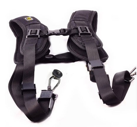 DIGITAL HD ® Double shoulder strap for 2 heavy cameras very robust universal strap compatible with any camera