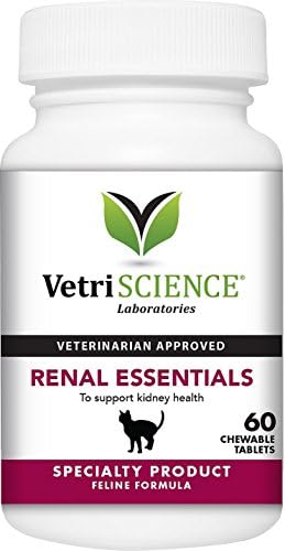 VetriScience Renal Essentials Feline Supplement for Cat Tablets, 60 count