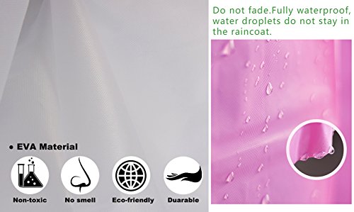 EnergeticSky EVA Portable Raincoat,Reusable Rain Poncho with Hoods and Sleeves,Non-Toxic,No Plastic Smell,Environmentally Friendly,Light Weight and Perfect for Outdoor Activities