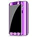 Galaxy S8 Plus Case, Ultra Slim Electroplate 360 Degree Full Body Protection Mirror Case With Tempered Glass Screen Hard PC Protector For Samsung Galaxy S8 Plus (Purple)