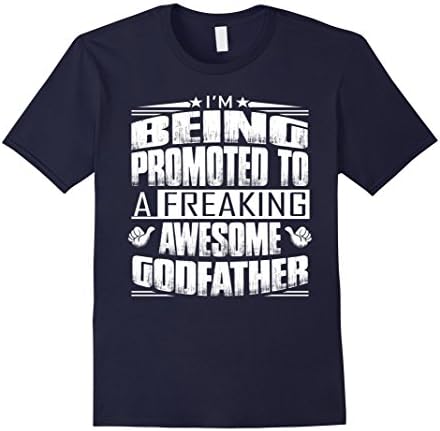Men's promoted to godfather shirt Medium Navy