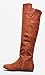 Over the Knee Flat Riding Boot - Vegan Leather Pull On - Comfortable Walking cosplay costume Boot - Delura Mystere Boot