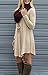 Women's Long Sleeve Casual Loose T-Shirt Dress Beige XL