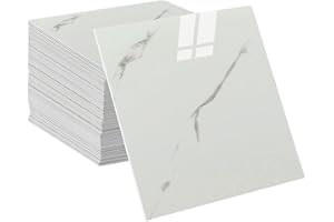 Peel and Stick Backsplash 10Pcs Marble Wall Tile Self-Adhesive Removable Waterproof Vinyl Tile Stickers Decals for Kitchen Ba