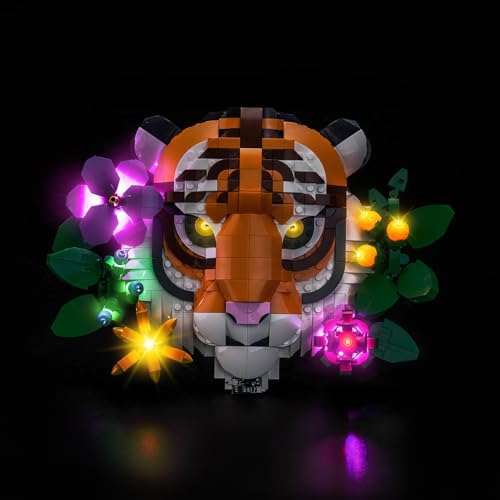 Version mit Lichtsteuerung Licht-Kit Kompatibel mit Lego 31217 The Fauna Collection - Tiger (Nicht Lego), Led Beleuchtungs Set Compatible with Lego The Fauna Collection - Tiger Kreative Spielzeug