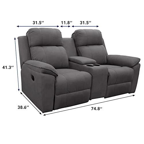 PureFit Water Resistant Reversible Loveseat Recliner Couch Cover for