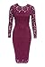 AX Paris Women's 3/4 Sleeve Lace Bodycon