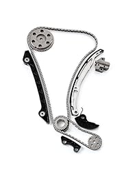 ECCPP TS21174 Kit de cadena de sincronización tensor guía carril de eje de levas piñón de manivela Sprocket aceite bomba cadena de repuesto para 03-07 Mazda 3 5 6 Tribute 2,3L motor