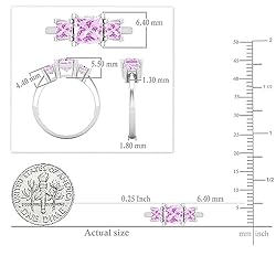 Dazzlingrock Collection Princess Lab Created Pink