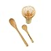 Matcha Whisk Set - Chasen (Green Tea Whisk), Small Scoop,Tea Spoon by BambooMN