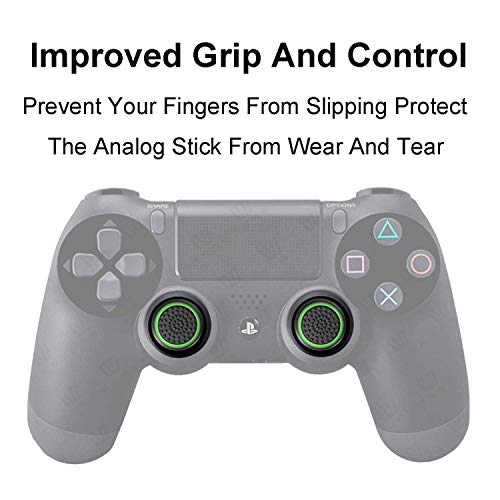Obeka 5 Pairs Replacement Analog Stick Joystick Thumbsticks with Thumb Grips and Screwdriver for