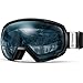 OutdoorMaster OTG Ski Goggles - Over Glasses Ski/Snowboard Goggles for Men, Women & Youth - 100% UV Protection (Black Frame + VLT 61% Light Blue Lens)