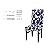 YIMEIS Stretch Geometric Printed Dining Chair Protector Cover, Removable Washable Short Slipcover for Hotel, Dining Room, Ceremony, Office, Banquet, Wedding Party (Pack of 4, Navy)