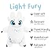 Cubcoats Light Fury Dragon - 2-in-1 Transforming Hoodie and Soft Plushie - How to Train Your Dragon - Glow in The Dark White