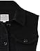 BEKDO Womens Basic Solid Denim Vest-L-BLACK