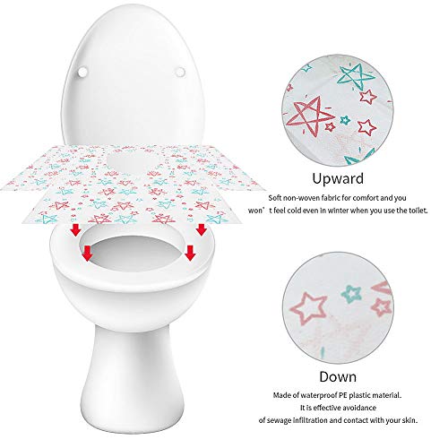 ORVINNER Toilet Seat Covers Disposable - Travel Portable, Waterproof - Prefect for Adult, Pregnant and Toddler Potty Training in Public Restrooms - Extra Large 20 Pack, Individually Wrapped - Thumbnail 2