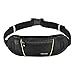 iTECHOR Waist Pack, Sport Running Belt, Water Resistant Fanny Pack Fits iPhone 6/6S Plus, Adjustable Band for Men and Women, Black