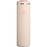 STANLEY Transit Flip Top Mug, 16 oz, Champagne | Insulated Stainless Steel Coffee Mug | Lightweight and Leakproof | Cup Holder Compatible for Travel | Slim Design | BPA-Free