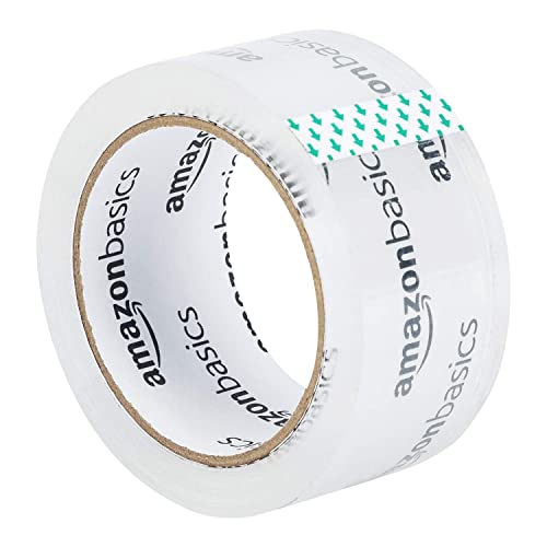 Amazon Basics Packing Tape, Designed for Moving, Storage and Packing, Shipping and Mailing, 1.88